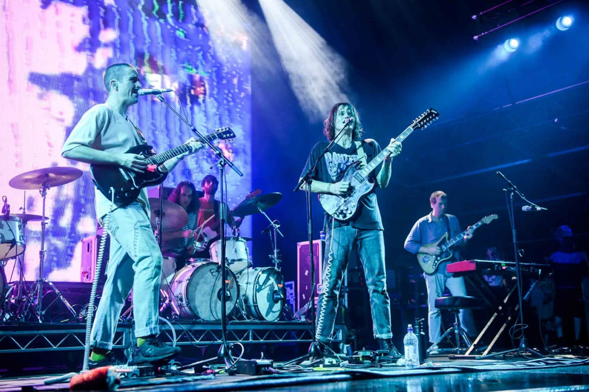 Melbourne rockers King Gizzard – a staple of Australian venues – performing live