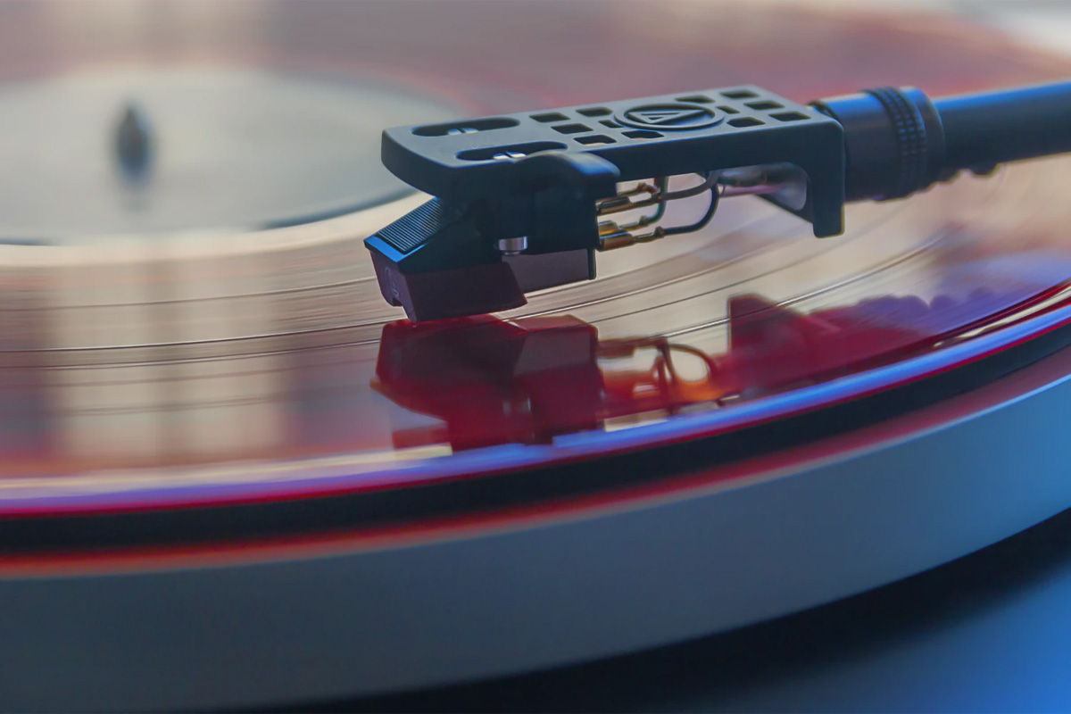 Image of a record player being used. Record Store Day