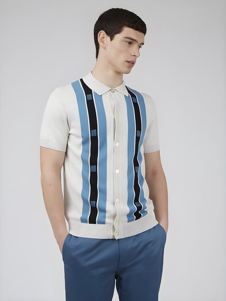 Button Thru Mod Polo Ivory