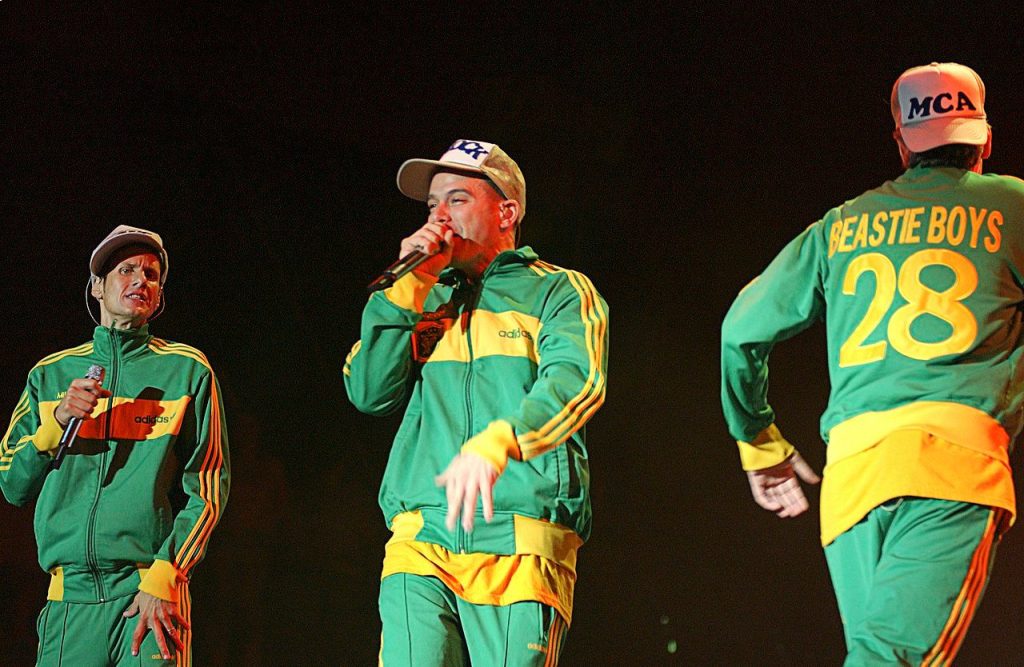 The Beastie Boys perform their headlining set on the main stage at Voodoo 2004